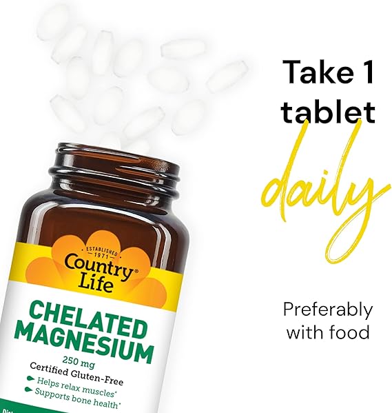 Country Life CHELATED MAGNESIUM 250MG 240 Tablet