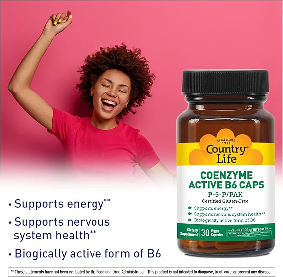 Country Life COENZYME ACTIVE B-6 50MG 30 Vegicaps