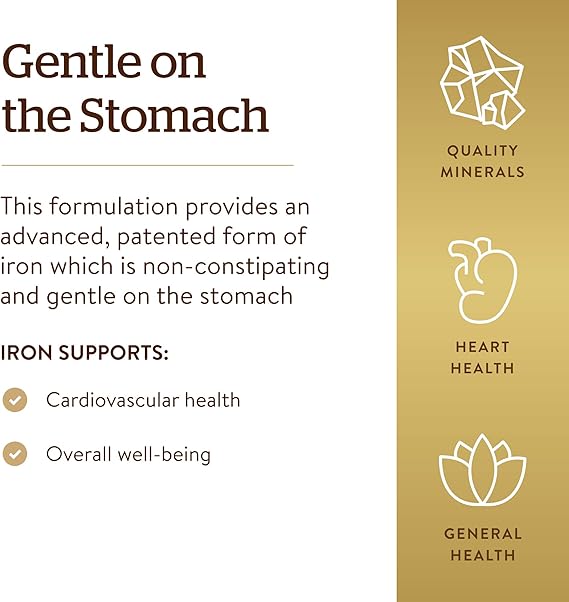 Solgar Gentle Iron® Vegetable Capsules 180V cap