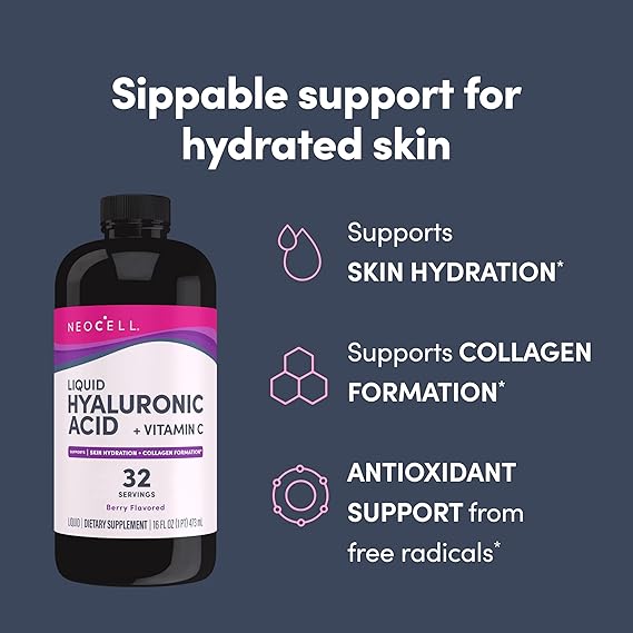 Neocell HYALURONIC ACID BERRY LIQUID 16 FL. OZ.