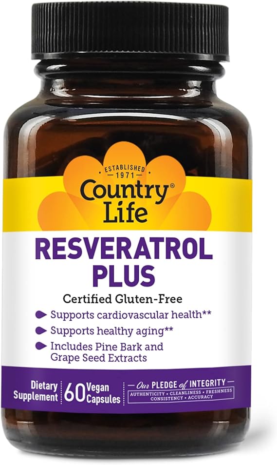 Country Life RESVERATROL PLUS 60 Vegicaps