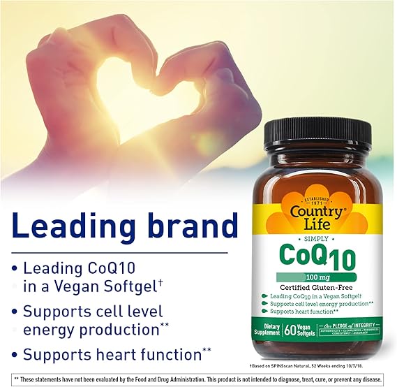 Country Life VEGAN COQ10 100MG 60 Softgel
