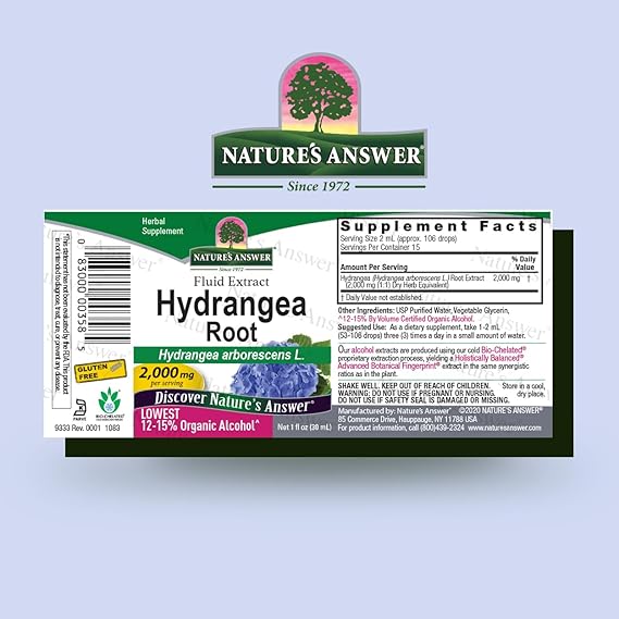 NATURE'S ANSWER HYDRANGEA ROOT 1OZ