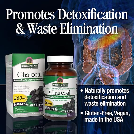 Activated Charcoal 560mg 90 Vegetarian Capsules