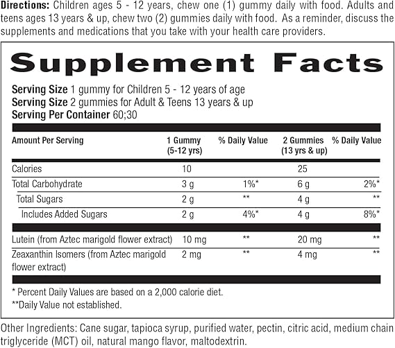 Country Life LUTEIN + ZEAXANTHIN GUMMIES 60 Gummy