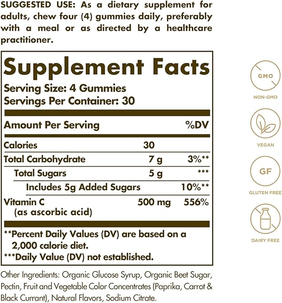 Solgar Adult Vitamin C Gummies 120gummy