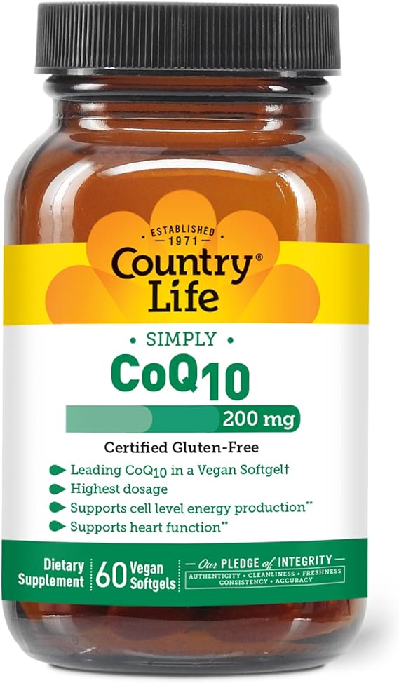 Country Life VEGAN COQ10 200MG 60 Softgel