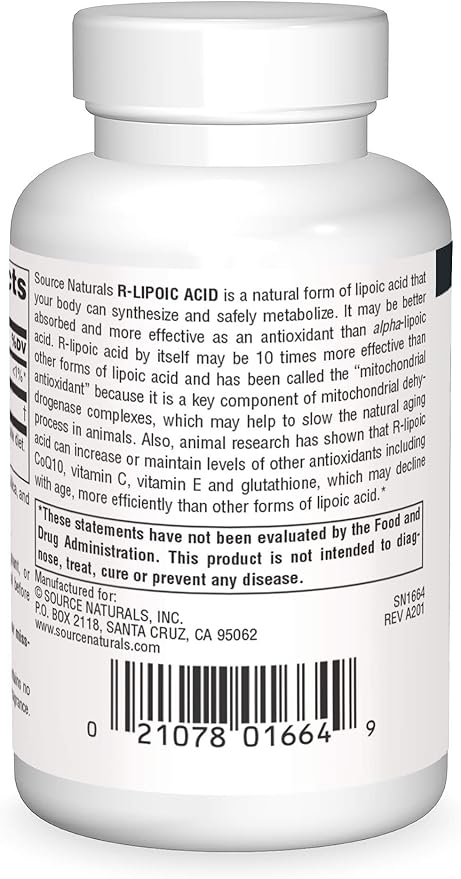 SOURCE NATURALS R-LIPOIC ACID 100MG 60T