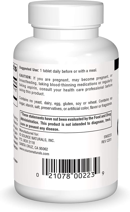 Source Naturals Ginkgo-24 Extract 24% Flavone Glycosides 6% Terpene Lactones 120 mg 60 Tablets