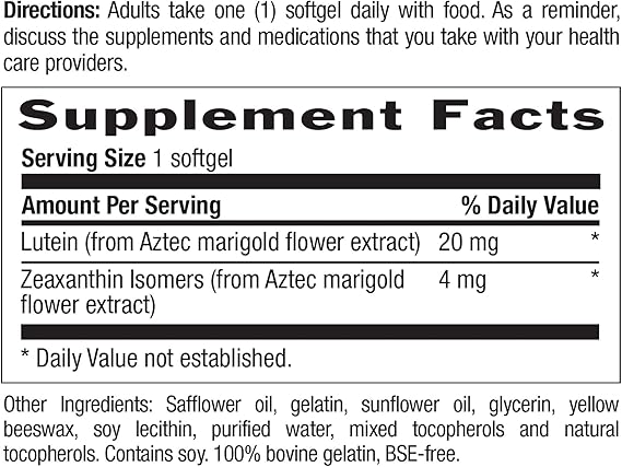 Country Life LUTEIN 20MG 60 Softgel