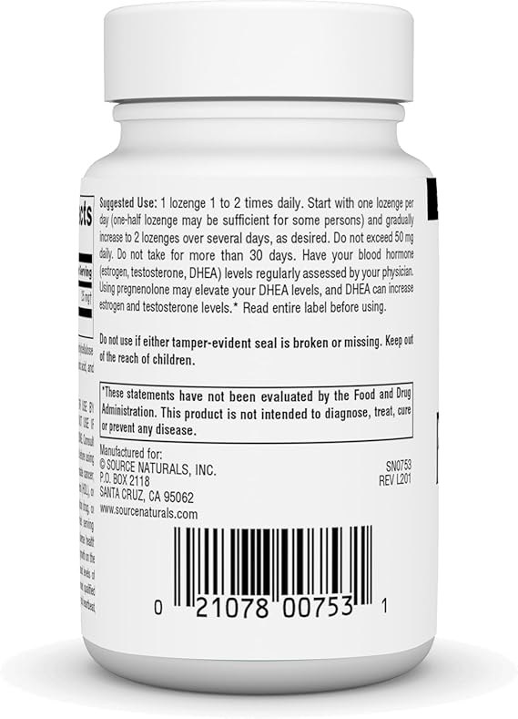 Source Naturals Pregnenolone Cherry Flavored 25 mg Lozenge