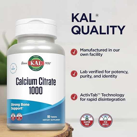 Kal Calcium Citrate 1000 90CT Tablet