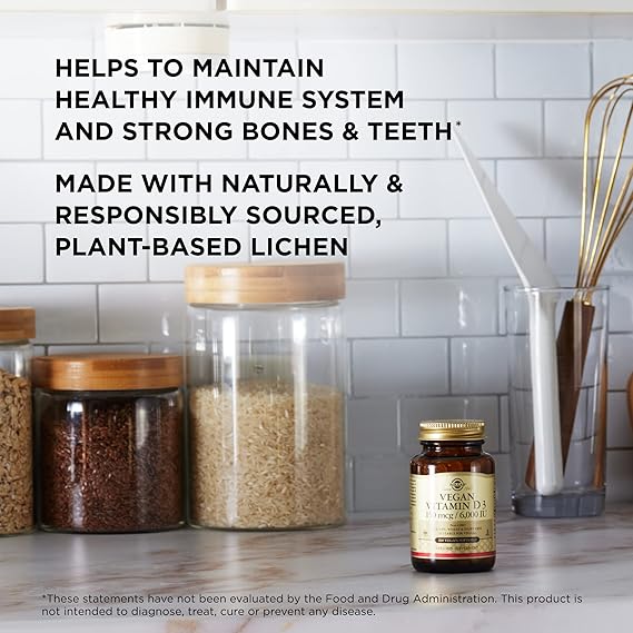 Solgar Vegan Vitamin D3 150 mcg (6000 IU) Softgels 100softgel