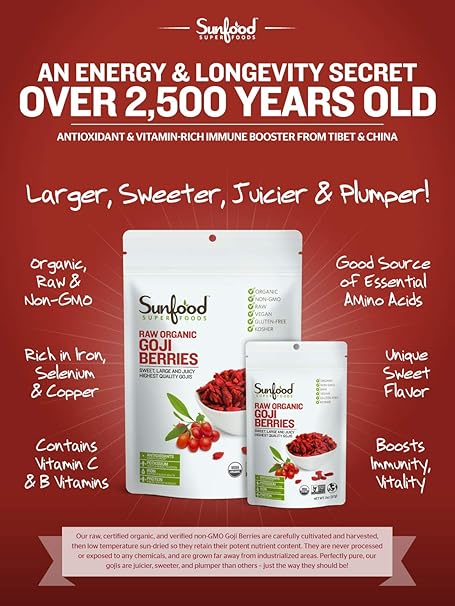 Sunfood Goji Berries 8oz