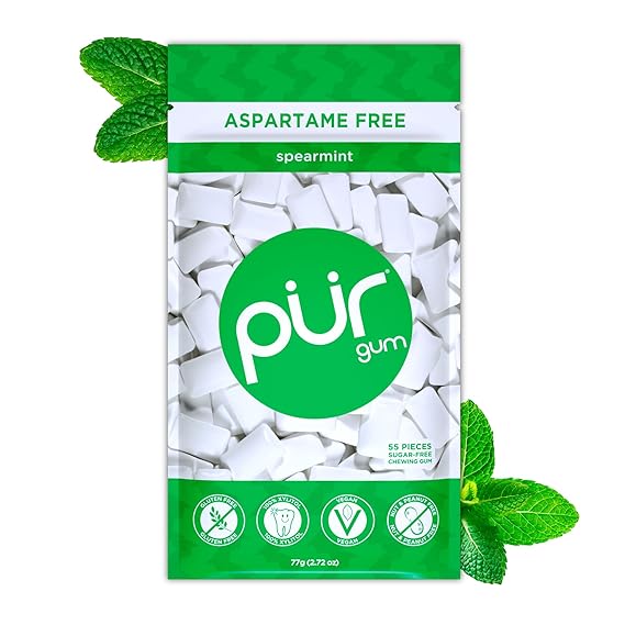 PUR GUM Spearmint Gum 9 Pieces
