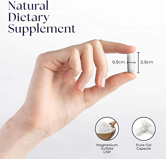 Dr. Clark Magnesium Sulfate USP (Epsom Salt) - 1030 mg, Magnesium Supplement for Constipation, Liver and Gallbladder Cleanse, 100 Gelatin Capsules