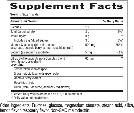 Country Life ACEROLA VIT C COMPLEX 500MG 180 Wafer