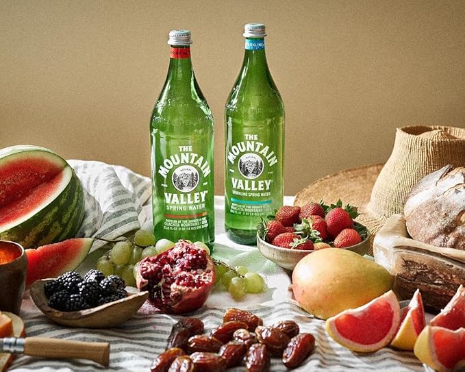 MOUNTAIN VALLEY SPRING WATER Premium Sparkling, Glass 1 LTR