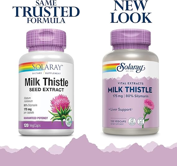 Solaray Vital Extracts Milk Thistle 120CT 175MG Veg Capsule