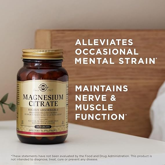 Solgar Magnesium Citrate Tablets (CALIFORNIA ACCOUNTS ONLY) 60tablet