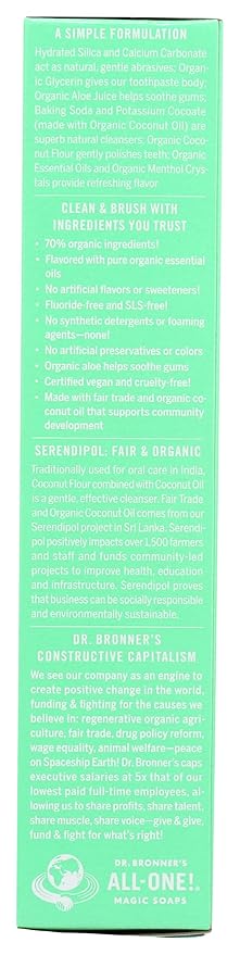 DR. BRONNER'S MAGIC SOAPS ALL-ONE TOOTHPASTE SPEARMINT 5OZ