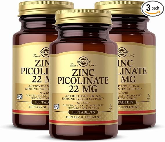 Solgar Zinc Picolinate 22 mg Tablets 100tablet