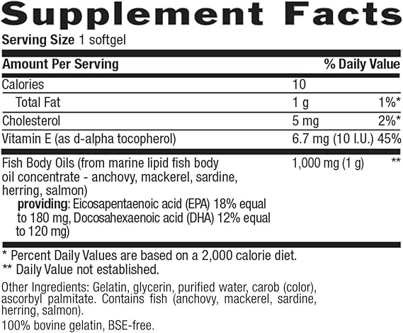 Country Life OMEGA-3 FISH OIL 1000MG 100 Softgel