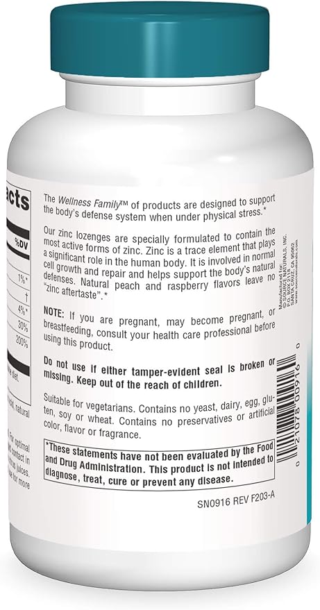 SOURCE NATURALS WELLNESS ZINC LOZENGE 23MG 120T