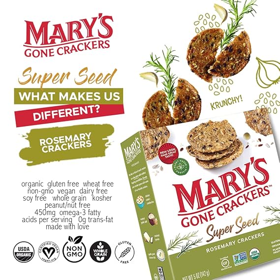 MARY`S GONE CRACKERS Rosemary 5 OZ