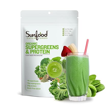 Sunfood Supergreens & Protein 8oz