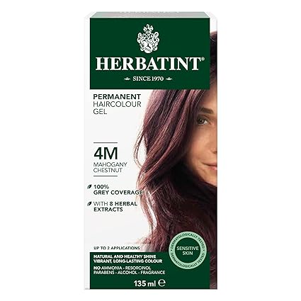 TINTE PARA EL CABELLO HERBATINT NATURAL 4M TINTE PERMANENTE CASTAÑO CAOBA 4OZ