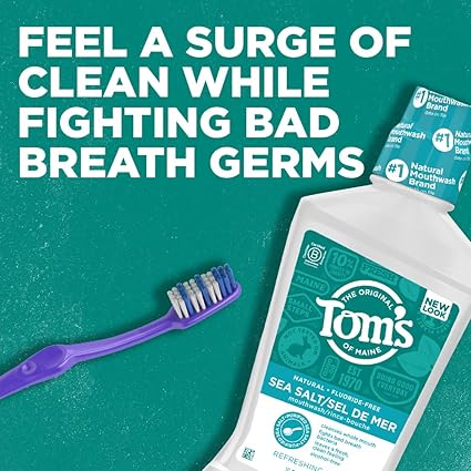 TOM'S OF MAINE SEA SALT MOUTHWASH REFRESHING MINT 16OZ