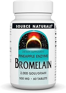 Source Naturals Bromelain 2000 GDU/GRAM 500 mg 60 Capsules