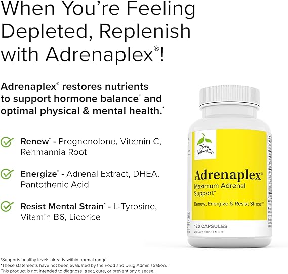 Terry Naturally Adrenaplex Maximum Adrenal Support 120 Capsules