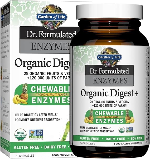 Garden of Life Dr. Formulated Enzymes Organic Digest 90ct CHEWABLES