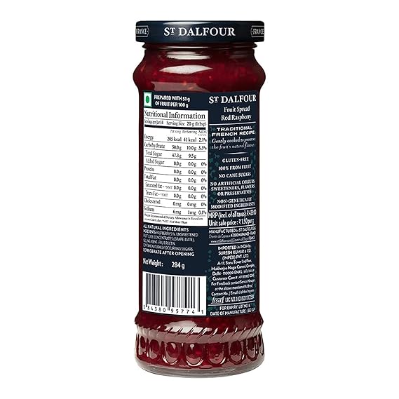 ST. DALFOUR Conserves, Red Raspberry 10oz