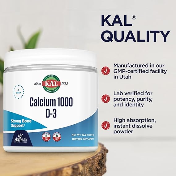 Kal Calcium 1000 D3 10.6OZ Powder