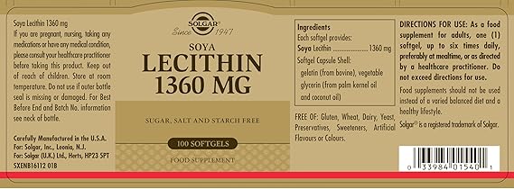 Solgar Soya Lecithin 1360 MG