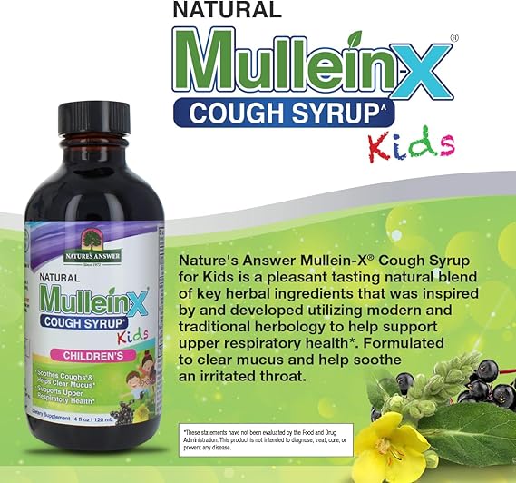 NATURE'S ANSWER MULLEIN-X COUGH KIDS 4OZ