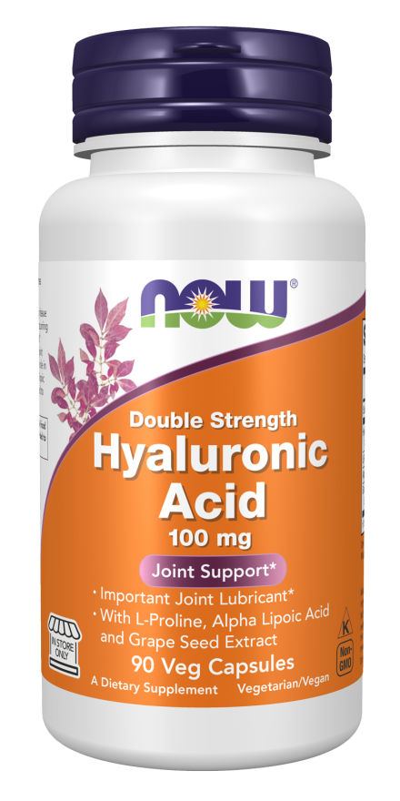 Now HYALURONIC ACID 100MG 2X PLUS 90 VCAPS