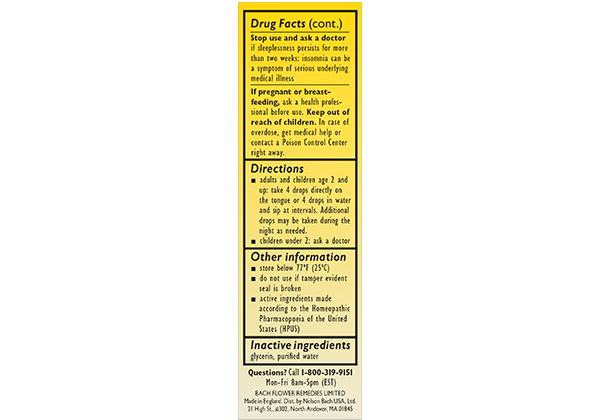 Bach Rescue Sleep Dropper Natural Sleep Aid 0.7 fl oz
