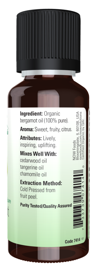 Now ORGANIC BERGAMOT OIL 1 OZ