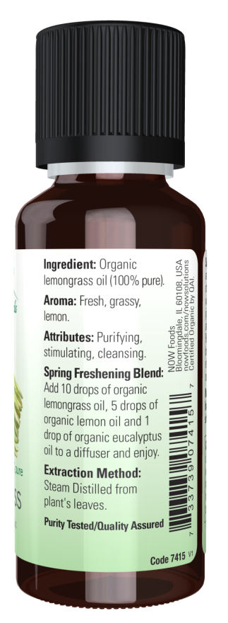 Now ORGANIC LEMONGRASS OIL 1 OZ