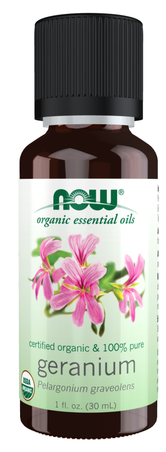 Now ORGANIC GERANIUM OIL 1 OZ