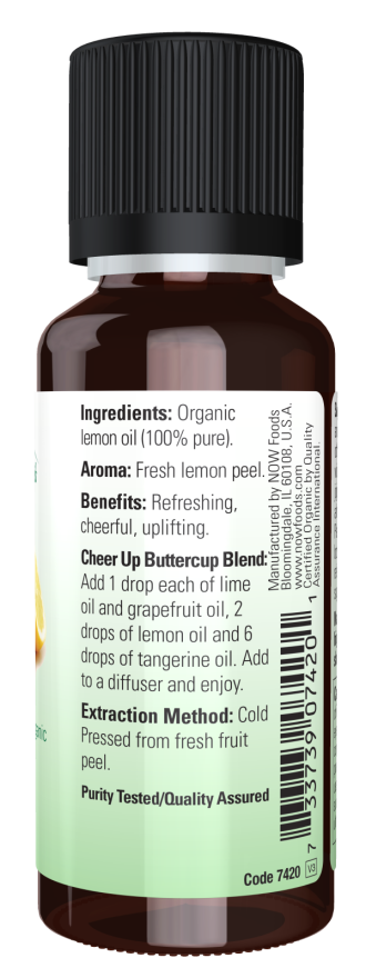 Now ORGANIC LEMON OIL 1 OZ
