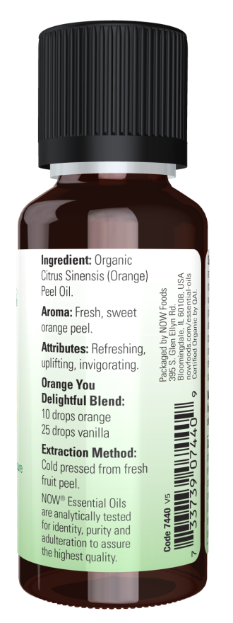 Now ORGANIC ORANGE OIL 4 OZ