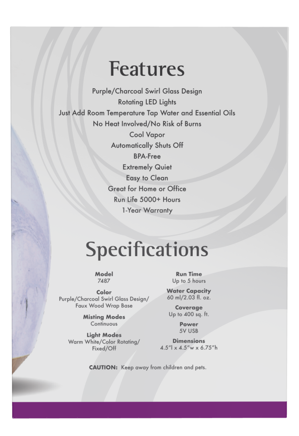 Now GLASS SWIRL USB DIFFUSER