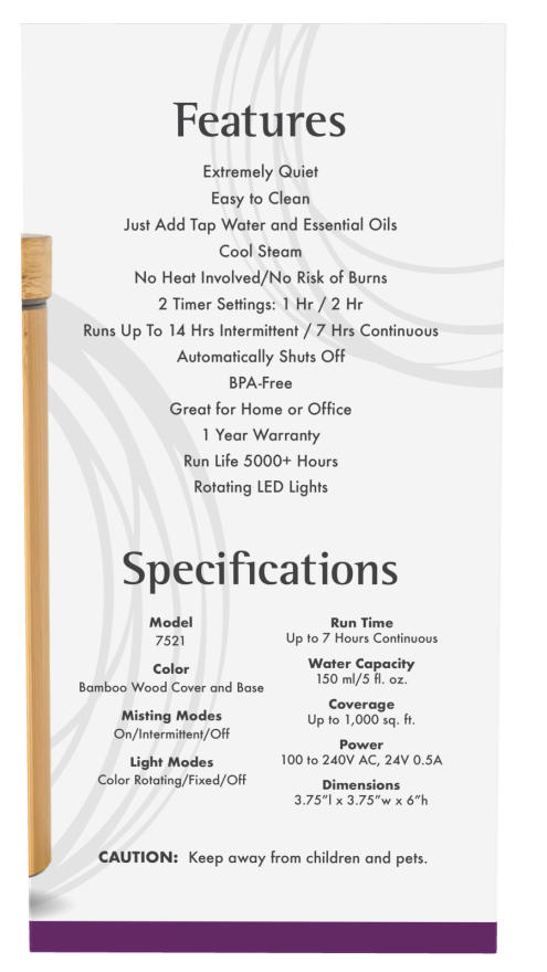 Now ULTRASONIC REAL BAMBOO DIFFUSER