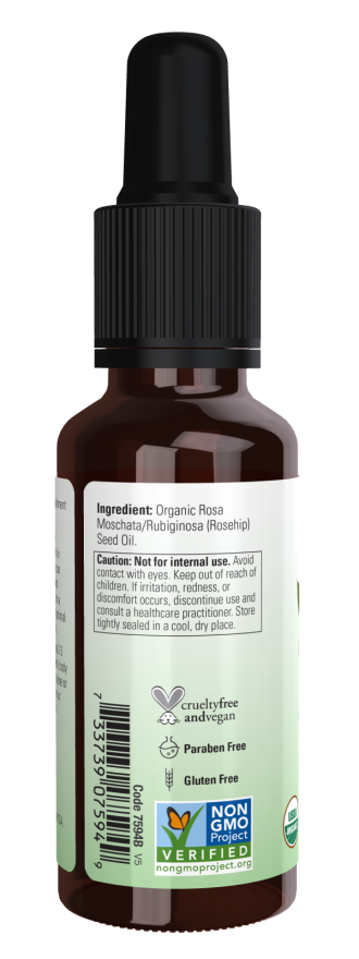 Now ORGANIC ROSE HIP SEED OIL 1 OZ