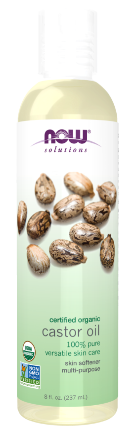 Now ORGANIC CASTOR OIL 8 OZ
